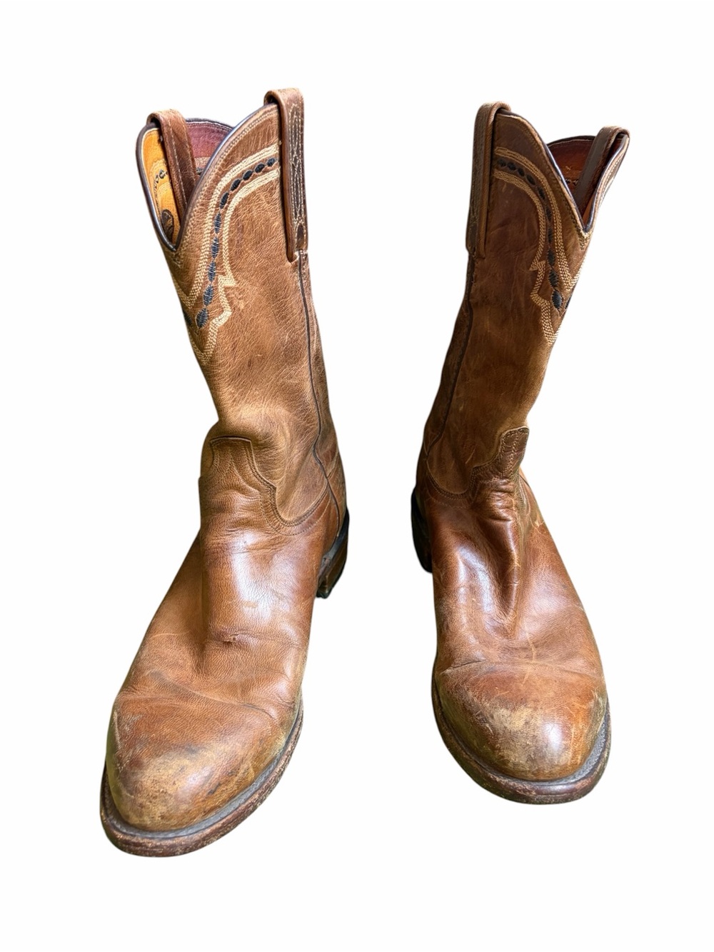 Lucchese Since 1883 Smooth Ostrich N9544C Western Cowboy Boots Mens 9 EE